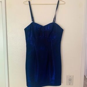 NWT Guess Blue Bonded Dress Sz L